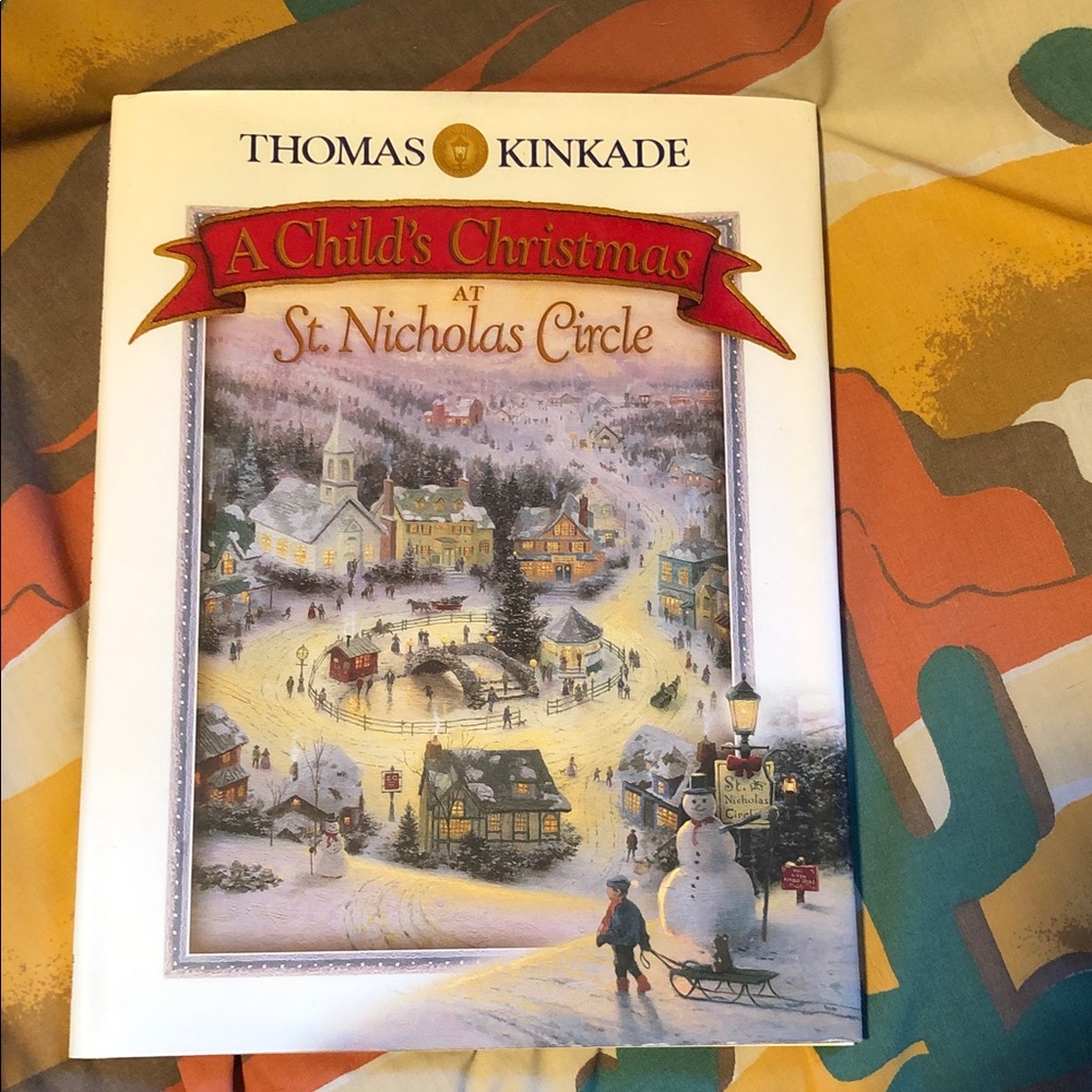 Thomas Kinkade's St. Nicholas Circle in Winter - Red and White